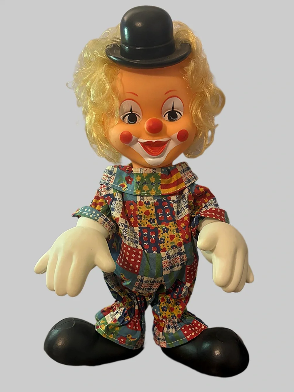 Vintage 1970’s 13” Plastic Clown Doll Hong Kong